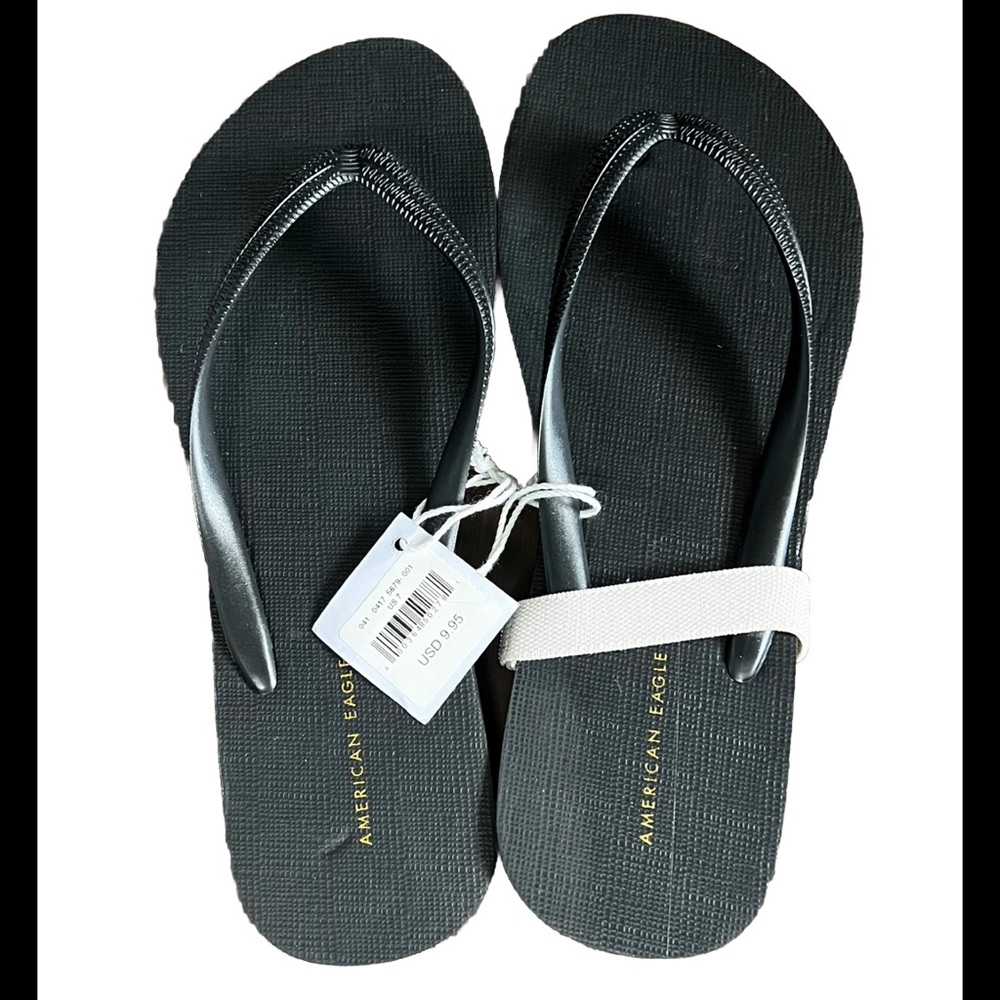 American Eagle Women's Sandals Flip Flops /Black /Size 7
